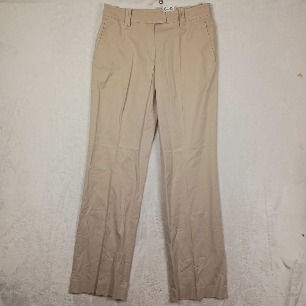 Faconnable Chino Pants Womens‎ 8 Beige Straight Leg Cotton  Work Wear Office